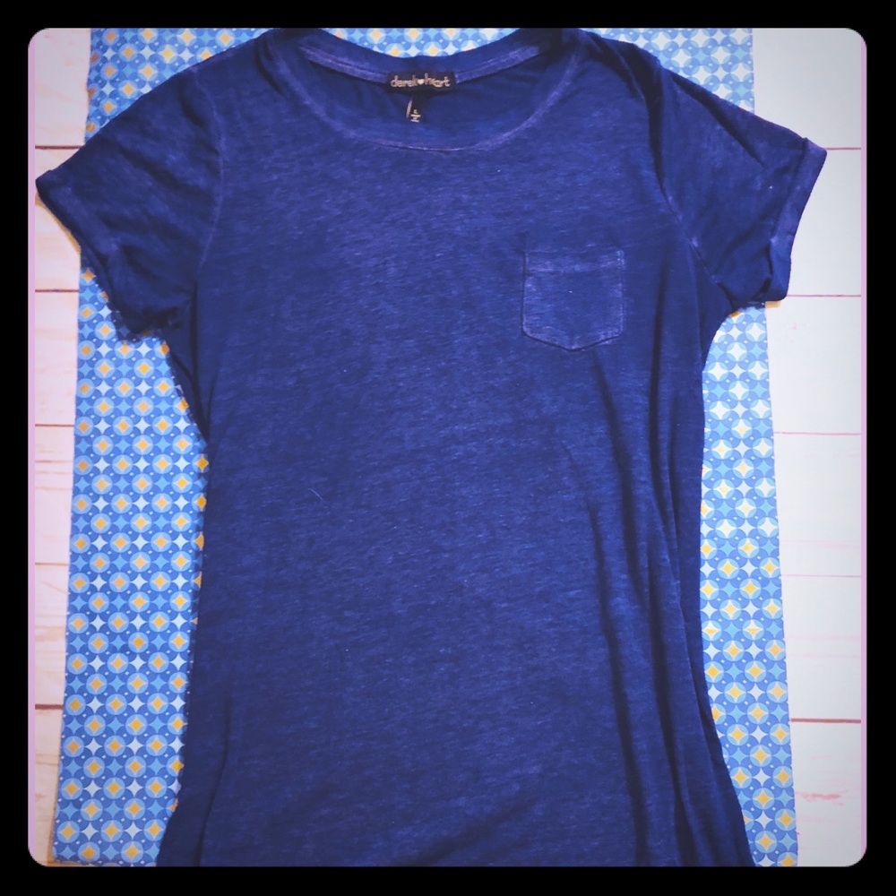 Blue T-Shirt style dress.